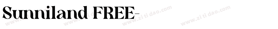 Sunniland FREE字体转换